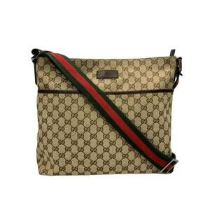 Gucci GG Canvas Sherry Line Crossbody Web bag Black
